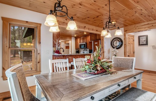 Manitowish Waters House | Lakefront home in a great location with docks, private beach, sauna & firepit