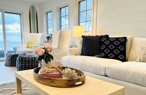 Grand Beach House | Lakefront home, huge bunk room, near park, swimspa