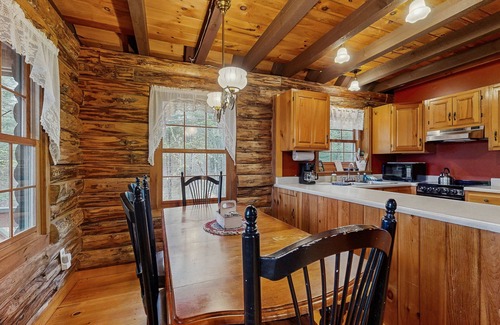 Greenville Cabin | Lakefront home w/pristine views Outdoor firepit and full kitchen