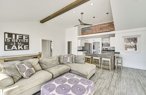 Sister Lakes House | Lakefront Home w/Boat Dock in Benton Harbor!