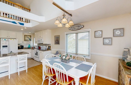 Bumpass House | Lakefront home with brand-new hot tub, dock, kayaks, SUP, game room & firepit