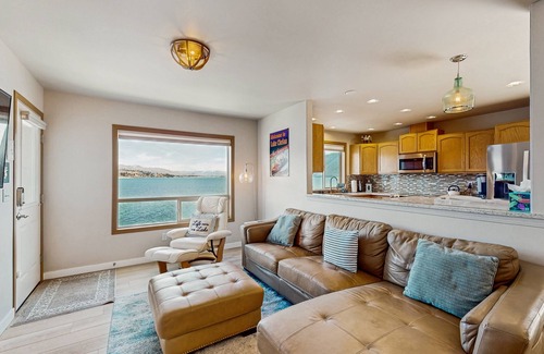 Manson House | Lakefront home with private hot tub, dock, kayaks, covered veranda & huge views