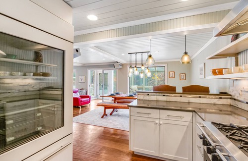 Bellingham House | Lakefront home with stunning view, hot tub, dock, decks, firepit & rec room