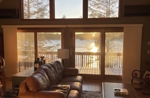 Tolland House | Lakefront house with large deck and private dock