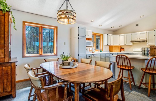 Manitowish Waters House | Lakefront Lodge w/Firepit, Private Dock, and Kayaks - Dogs Welcome
