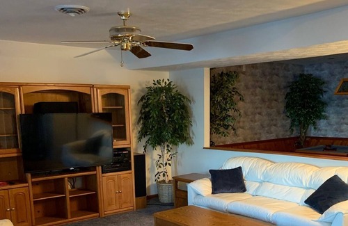 Goreville House | Lakefront property with dock