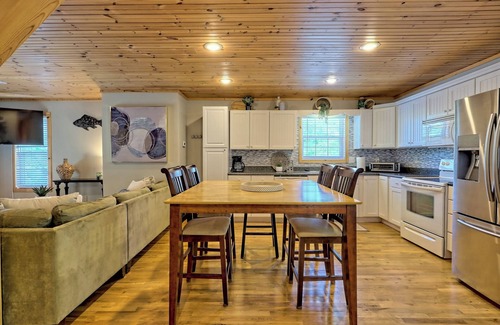 Hiawassee House | Lakeside Lounge - By Chatuge Home Concierge Lake front, hot tub, firepit, private dock with boat slip