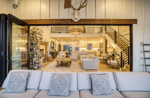 Morganton House | Lakeside Luxury with Infinity Pool Hot Tub Dock