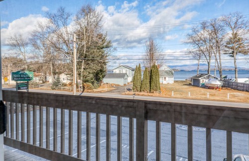 Gilford Condo | Lakeview condo with tennis, sauna, shared pool & a private beach