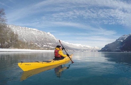 Leissigen Apartment | Landscapes with Lake and mountains