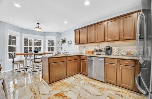 Powder Springs House | Large 5 bedroom home with fenced yard and custom fire pit