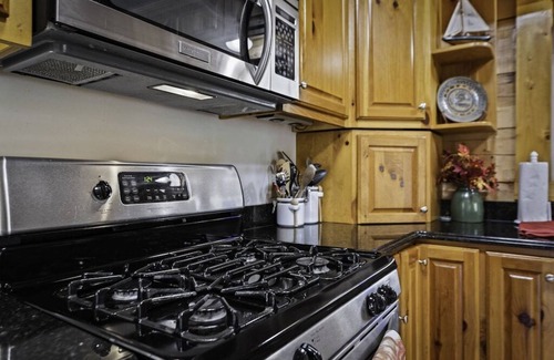 Mentone Cabin | Large authentic 3-story log cabin adjacent to lake. Up to 14 guests.