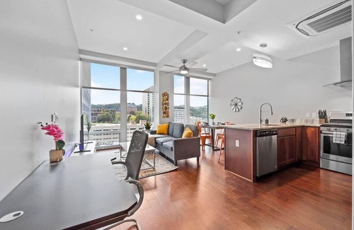 Downtown Pittsburgh House | Large Downtown Loft |Free Parking| Gym | City View