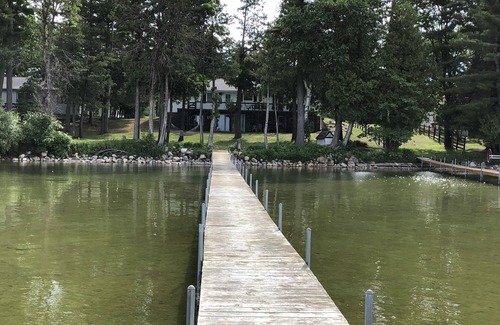 Cheboygan House | Large Lakefront Burt Lake Home with Amazing Sunset Views! NEW A/C FOR 2022.