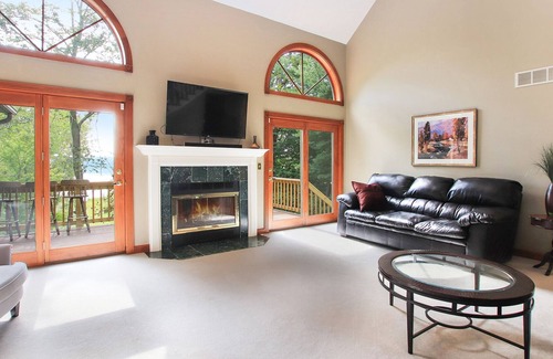 Allegan House | Large Lakehouse on 5 Acres: Game Room - 4 Kayaks, Fire Pit, Lake View/access