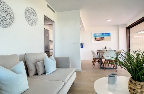 Diputacion de Rincon de San Gines Apartment | Large sea view balcony, wifi, parking and pool