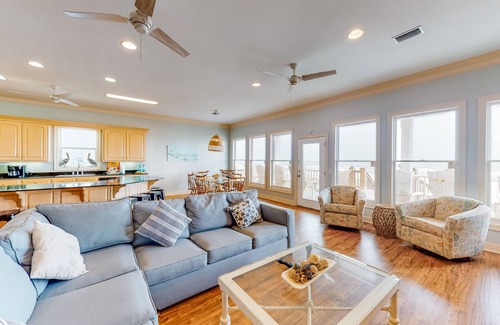 Southpointe House | Large, Two-Story Beachfront Home w/Free WiFi, Oceanfront Decks, Fireplace, Views