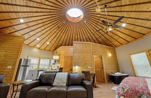Cherokee Cabin | Laughing Water, Enchanting Moroccan Yurt, Hot Tub overlooks Babbling Brook