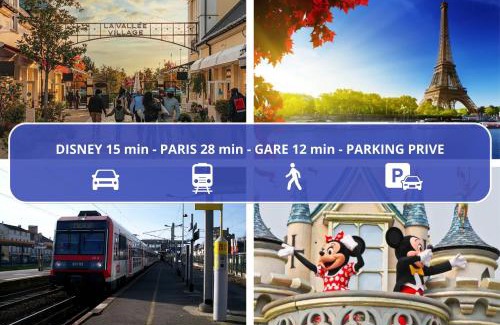 Bussy-Saint-Georges Apartment | Le Golfeur - DISNEY 15 min - PARIS 30 min - PARKING - Vue Golf - Lumineux & Moderne - Free WIFI