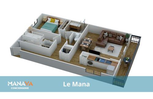 Bailly-Romainvilliers Apartment | Le Mana, 7 pers 2 chambres 12min Disneyland Paris