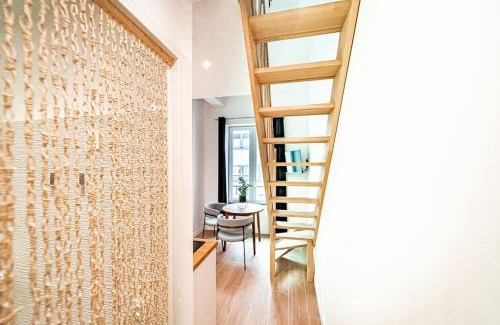 Charpennes - Charmettes Apartment | "Le Monstera" T1 20m2 Duplex Clim Prox Gare Métro