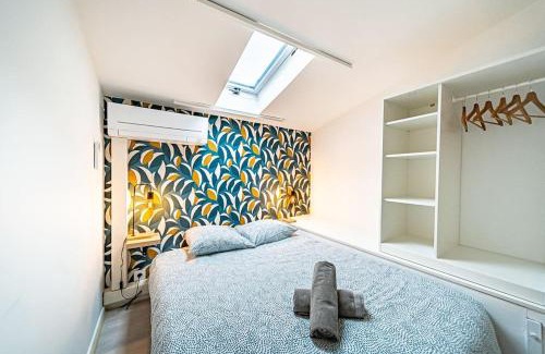 Charpennes - Charmettes Apartment | "Le Monstera" T1 20m2 Duplex Clim Prox Gare Métro