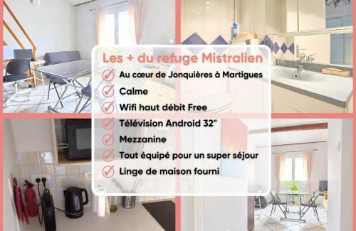 Martigues Apartment | Le Refuge Mistralien - free Parking - WiFi - Cuisine