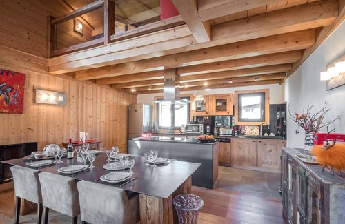 Les Bossons Apartment | Les Ecrins des Bossons - Terrasse - vue Mt.Blanc