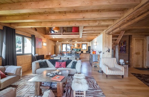 Les Bossons Apartment | Les Ecrins des Bossons - Terrasse - vue Mt.Blanc