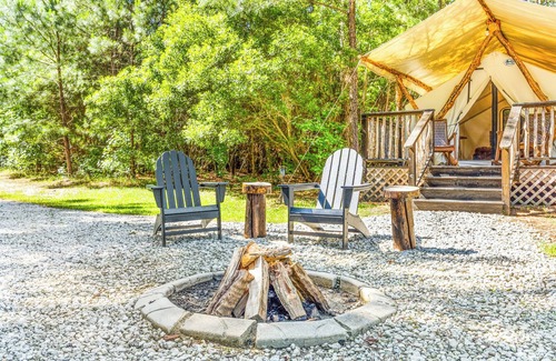Conway RV Rental | 🌲 Little Bear Glamping 🐻 Cozy Tent Retreat Under the Stars