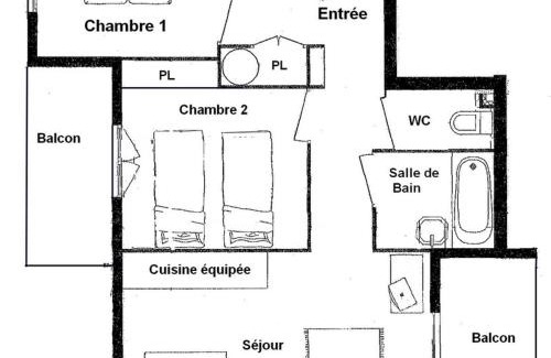 Bisanne 1500 Apartment | Location Appartement 3 pièces, 2 SDB, 6-7 pers. avec Parking à Bisanne 1500 - FR-1-293-92