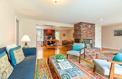 Falmouth House | LOCATION! Summer Dream w/Deck & Sunroom! Sleeps 7!