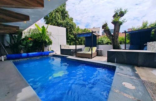 Jimenez Apartment | Loft Estilo & Diseño, disfruta de alberca climatizada, 2 jacuzzis para tu uso personal y exclusivo con agua caliente y sistema de hidromasaje tipo Spa, terraza privada y asador de carbon