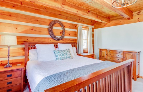 Cherokee Cabin | Log cabin in private community with stone fireplace & wrap-around porch