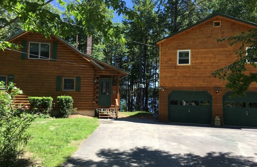 West Enfield House | Log home on untouched cold stream lake