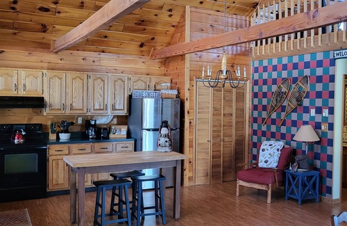 East Stroudsburg House | Log Home on Water- a True Pocono Mountains Gem!