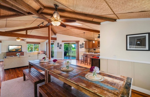 Princeville House | Lola Hale, Spacious Upgraded Hawaiiana House, A/C and Hot Tub