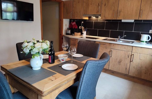 Grossschoenau Apartment | Lovely apartment for 4 guests with WIFI, TV, patio and pets allowed