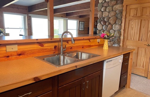 Cheboygan House | Lovely Chalet Home on Quiet Bay with Sandy Beach