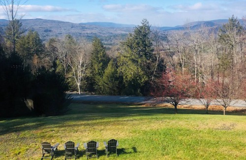 Campton House | Lovely mountain retreat with amazing views, game room, firepit, & woodstove
