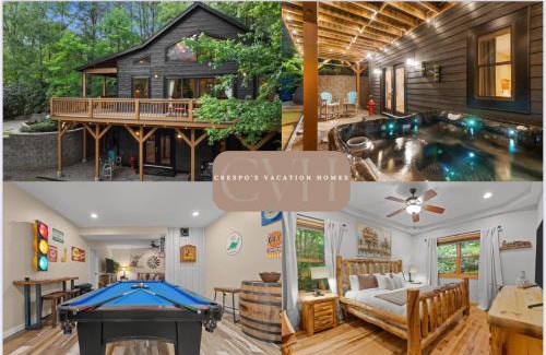 Franklin House | Lux Mtn Cabin Hot Tub, Fire Pit, Game Room 3bd