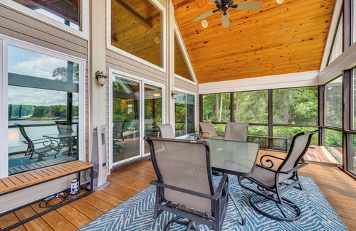 Eatonton House | Luxe Lake Sinclair Living: Private Dock and Beach!