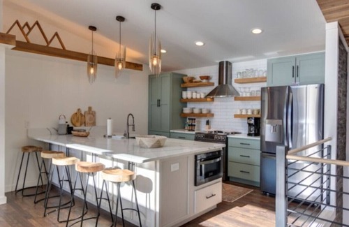Topton Villa | Luxe Lakefront Villa w/Dock, Hot Tub & Fire Pit