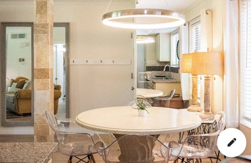 Oak Creek Condo | Luxurious space for two, can walk toTesla chargers, restaurants, shops, trails.