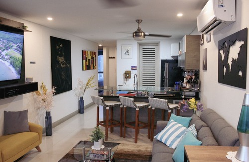 El Laguito Apartment | Luxury Beachfront, Balcony & breathtaking views in Bocagrande/Laguito, Floor 29