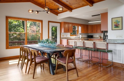 Maggie Valley House | Luxury BoHo/Rustic 5 BR, 4 1/2 BA, 3 FPLC, 2 Fire Tables, Hot Tub