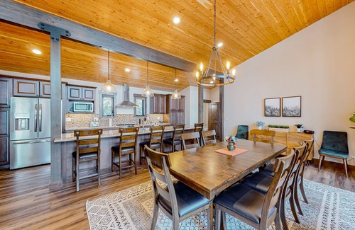 Harrison House | Luxury brand-new lake home with a dock, large deck, fireplace, & Ping-Pong