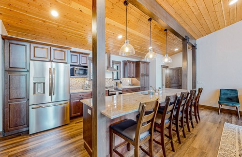 Harrison House | Luxury brand-new lake home with a dock, large deck, fireplace, & Ping-Pong