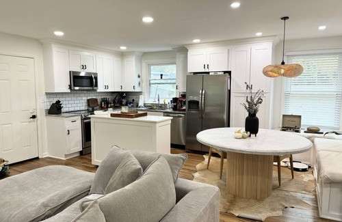 Porter Heights House | Luxury East Nashville home with high end furniture, large yard, and hot tub!
