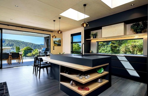 Waikawa Bay House | Luxury Home with Ocean & Native Bush Views
